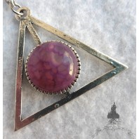Gemstone Providence Necklace - Esoteric, All-seeing Eye, Geometric, Pyramid, Triangle, Crystal