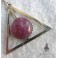 Burgundy AGATE Providence Necklace - Esoteric, All-seeing Eye, Geometric, Pyramid, Triangle, Crystal