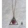 Burgundy AGATE Providence Necklace - Esoteric, All-seeing Eye, Geometric, Pyramid, Triangle, Crystal
