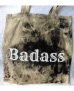 Tote Bag BADDASS Tie Dye - Sac, Shopping, Wicca, Esotérique, gothique, boheme, gypsy, festival, hippie, pagan, Geek