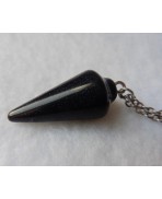 Blue Sand Stone Point Pendulum Necklace - Esoteric, Mystic, Sorcery, Witch, Magic, Pagan, Wicca, Witchcraft