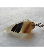 Crystal Quartz Stone Point Pendulum Necklace - Esoteric, Mystic, Sorcery, Witch, Magic, Pagan, Wicca, Witchcraft