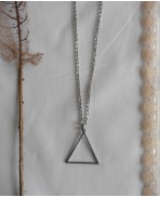 Collier Occulte Symbole Feu Triangle, ésotérique, Soleil noir, Magie, Alchimie, Elément, Wicca, Gothique, Sorcellerie, Sorcière