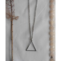 Occult Symbol Fire Element Triangle Necklace, Esoteric, Black Sun, Magic, Alchemy, Pagan, Gothic, Wiccan, Witch, Boho, Grunge