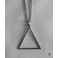 Occult Symbol Fire Element Triangle Necklace, Esoteric, Black Sun, Magic, Alchemy, Pagan, Gothic, Wiccan, Witch, Boho, Grunge