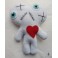 White Conjoined Twins Mummy Voodoo Doll - Siamese, Circus, Freak, Freak Show, Love, Valentine, Wedding