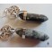 Protection Pentacle Larvikite Point Amulet Earrings, Talisman, Witchcraft, Magic, Pagan, Occult jewelry