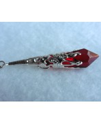 Bellona Pendulum Necklace - Occult, Evil, Esoteric, Red, Gothic, Game of Thrones, Witch, Wicca