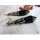 Occult Black Crystal Point Pendulum Earrings, Gothic Wedding, Magic, Pagan, Wicca witch, Evil