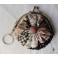 Keyring Mini Coin purse Black White Flowers Liberty clasp, Coins, Retro purse, Monnay, Token trolley