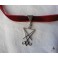 Black Burgundy red Sigil Seal of Lucifer Velvet Choker necklace, Magic, Witch, Satanic, Baphomet, Evil