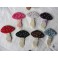 Velvet Mushroom Textile Brooch, Nature, Fungi, Amanita, Fongus, Mori girl, Forest, Green Witch, autumn, winter