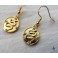 Gold plated Serpent Snake Zirconia oval medal earrings, golden earrings, Viking, Reptile, Boho jewelry, Tarot, Gypsy