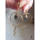 Gold-plated Golden Dana Labradorite Circle Serpent earrings, Snake, Minimalist, Pagan, Viking, Reptile, Boho, Moon, Goddess