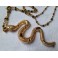 Apophis Collier Rosaire Serpent doré or, Choker gothique, Snake, Sorcière Gypsy, Viking, Egypte, Païen, Cottagecore