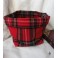Dark Academia Scottish Checked Tartan Basket Red green, Gothic, Textile basket Storage tray, university