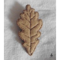 Broche Textile Cottagecore Feuille de Chêne, Nature, Mori girl, Forêt, Plante