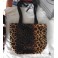 Leopard Panther velvet Women Shopping Bag, Tote Bag, Shoulder bag, Handbag