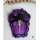 Le Tombeau de Bran Broche Gothique Cercueil violet Crâne de Corbeau, Cabinet de Curiosités, Vampire, Nevermore, Edgar POE