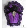 Bran's Tomb Purple Coffin Crow Skull Gothic Brooch, Cabinet of Curiosities, Vampire, Nevermore, Edgar POE, victorian mourning