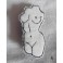 Vénus - Broche Textile Brodée Buste Torse féminin, Femme, Féministe, Anatomie, Corps, Déesse