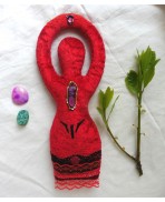 Red Magic Scáthach Ishtar Couple Love Sexuality Triple Goddess Art Doll, Mother Earth, Fertility, Pagan Altar, Moon