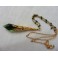 Green Witch - Cottagecore Pendulum teardrop crystal Necklace, Mori girl, Faun, Striga, Forest, Elven Wedding, Victorian, Gothic