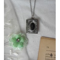 Victorian Book of Secrets Medallion Locket 2 Photos Necklace, Writer, Literary Gift, Dark Academia, Cottagecore