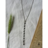 Holy Thorn Y necklace Lariat Gothic Rosary Spike Choker Peak, Bohemian, Witch, Mori girl, Beaded