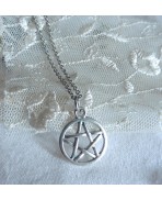 Silver Pentagram Pentacle necklace, Wicca, Pagan, Gothic, Wiccan, Witchy, Dark mori, Minimalist, Pastel goth, Academia