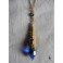 Renaissance Necklace The Blue Empress, Pendulum, Crystal Glass, Elven Wedding, Victorian, Gothic