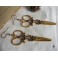 Cottagecore Gold Victorian Scissors Earrings, Gothic, Steampunk, Tea Party, Edward, Shabby, Alice Wonderland, Burton 