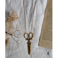 Retro Victorian Scissors Golden Necklace, Gothic, Steampunk, Shabby, Sewing, Wedding, Tea Party, Scissorhands, Dressmaker