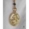 Cleopatra Zirconia Snake Medal Gold Necklace, Beaded Necklace, Gothic, Gypsy, Viking, Egypt, Boho, Reptile, Tarot