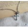 FAITH Dainty silver Tiny Cross Necklace, Boho, Gothic, Witch, Gipsy, Catholic Gift, Christian