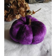 Cottagecore Purple Velvet Pumpkin Needle Pin cushion, Ornament, Sewing Gift, Cinderella