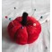 Cottagecore Red Velvet Pumpkin Needle Pin cushion, Ornament, Sewing Gift, Cinderella