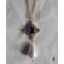 Blue Tudor Queen Jewel necklace, Renaissance, medieval, Cottagecore, Dark Academia, Gothic, Red Wedding, Victorian, historical