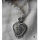 Ardent Heart Sacred Heart Medal Necklace altered medieval, ex-voto, milagro, Dark Academia, Gothic Rosary, mori