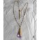 Purple Elf glass crystal Pendulum teardrop Necklace, Cottagecore, Elven Wedding, Victorian, Gothic, Fairy