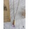 Purple Elf glass crystal Pendulum teardrop Necklace, Cottagecore, Elven Wedding, Victorian, Gothic, Fairy