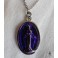 Collier Perlé Médaille Sainte Madone violet, Rosaire, bohème, Vierge Marie, Gothique, Santa Madonna, Dark mori