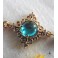 Turquoise Tudor Queen Jewel necklace, Renaissance, medieval, Cottagecore, Dark Academia, Gothic, blue Wedding, historical