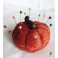 Cottagecore Orange Velvet Pumpkin Needle Pin cushion, Ornament, Sewing Gift, Cinderella
