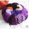 Cottagecore Decoration Purple Velvet Floral Pumpkin Ornament, Halloween ornament, Autumn, cucurbit