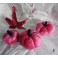 Set of 3 Pink Pumpkins, Fall Decor, Winter Decoration, Cucurbit, Halloween, Cinderella