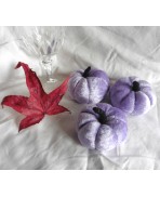 Set of 3 Mauve light purple Pumpkins, Fall Decor, Winter Decoration, Cucurbit, Halloween, Cinderella