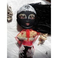 Mami Wata Red Mermaid Art Doll, Spirit Doll, Mythology, Lemanja, Sea Goddess, Melusine, Water Spirit, Ewe Divinity, Voodoo