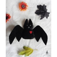Adopt a Bat Ornament Plush Gothic Doll, Art Doll, Creature, Halloween, Gothic Christmas Gift