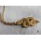 Serpentine Golden Snake Necklace, Bohemian, Reptile, Whimsigothic, Tribal, Viking, Ethnic